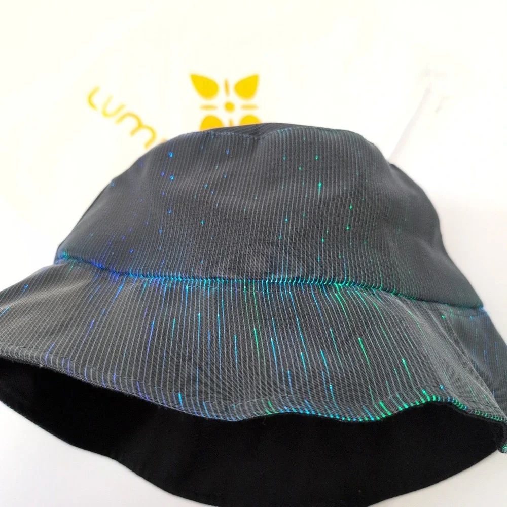 LumiSonata Fiber Optic LED Light Up Bucket Hat Festival Rave Wear Multi-Color